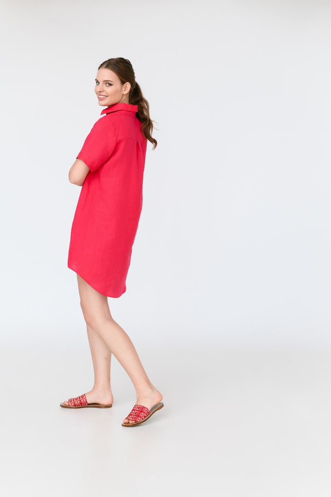 Sustainable linen dress for women