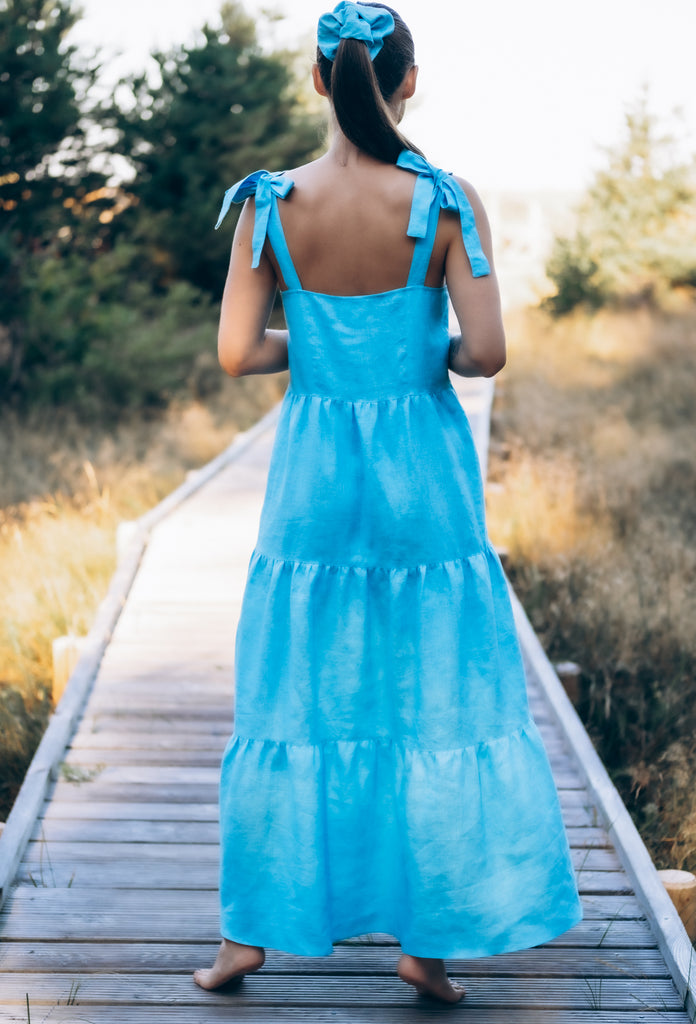 Afina – Gathered Multi-Tier Midi Dress